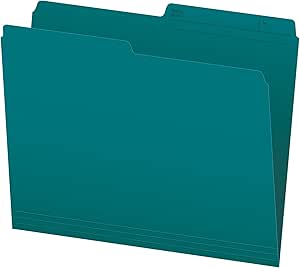 Pendaflex Straight Cut File Folders Letter R413 Teal