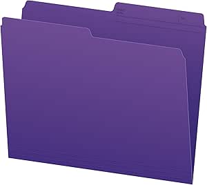 Pendaflex Straight Cut File Folders Letter R413 Violet