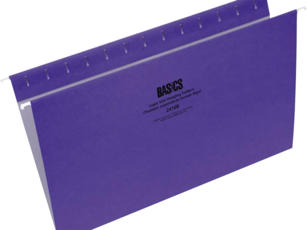 Basics Hanging Folders Legal Size Violet