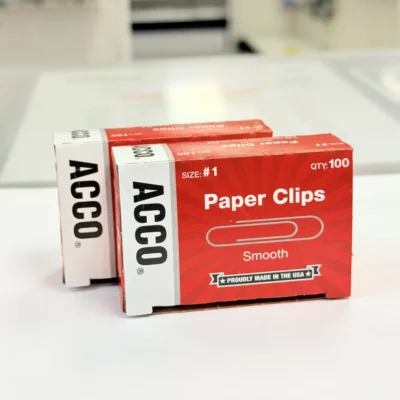 ACCO smooth paper clips No. 1 available at Fineline Stationery Edson Alberta