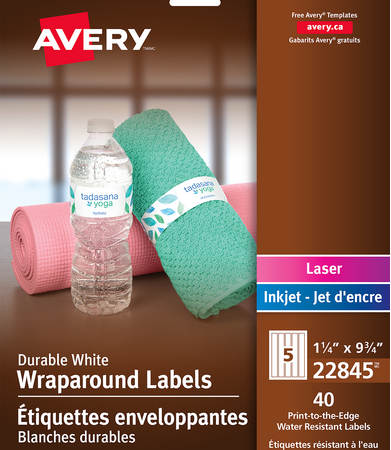Avery White Wraparound Labels Fineline Stationery Edson Alberta
