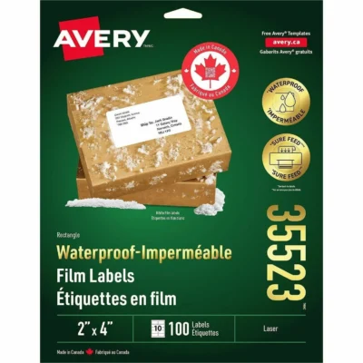 Avery Waterproof Labels 35523 Fineline Stationery Edson Alberta
