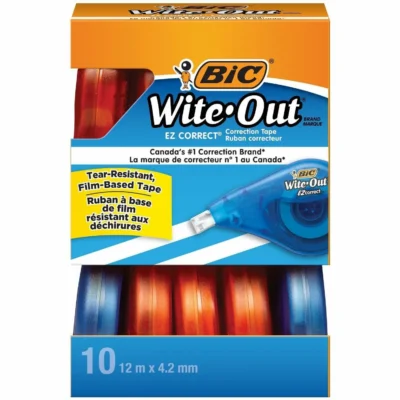 Bic Wite-Out Correction Tape 10-Pack