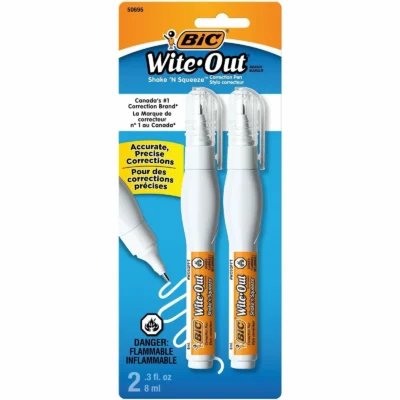 Bic Wite-Out Correction Pen Shake n' Squeeze 2PK