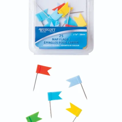 Westcott® Map Flags - Assorted Colours