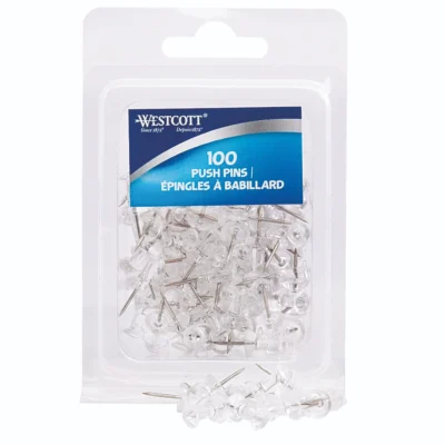 Westcott® Push pins - Clear (11165)