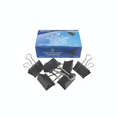 Westcott fold-back clips 2 inch available at Fineline Stationery Edson Alberta