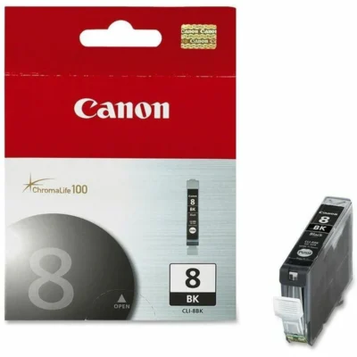 Original Canon CLI 8BK Black pigment ink for Canon Pixma and MX photo printers available in-store at Fineline Stationery Edson