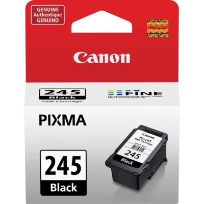 Genuine Canon PG245 standard yield Black pigment ink for Canon Pixma MG2420 available in-store at Fineline Stationery Edson