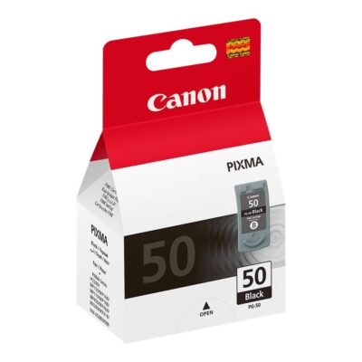 Genuine Canon PG50 Black high-capacity ink for use with select Canon printers available in-store at Fineline Stationery Edson