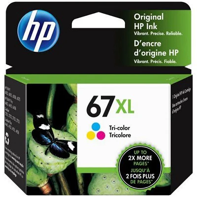 HP 67XL Color high yield ink for HP Officejet/deskjet printers available at Fineline Stationery Edson