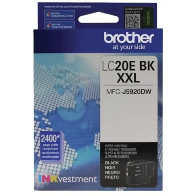 Brother Inkvestment Ink LC20EBK Black Super High Yield