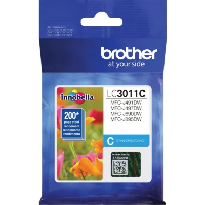 Brother LC3011C Cyan Color Standard Yield Inkjet Ink Cartridge