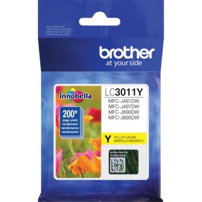 Brother LC3011Y standard yield yellow inkjet catridge at Fineline Stationery Edson