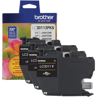genuine brother LC3011 3-pack color inkjet ink catridges Fineline Stationery Edson