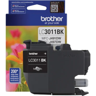 Brother LC3011BK black inkjet cartridge available at Fineline Stationery Edson