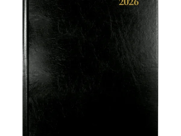 Brownline 2026 Daily Executive Planner in bonded leather Black finish available on sale at Fineline Stationery Edson