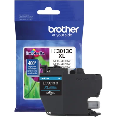 Genuine Brother LC3013C High-yield Cyan inkjet cartridge fro Brother printers available in-store at Fineline Stationery edson