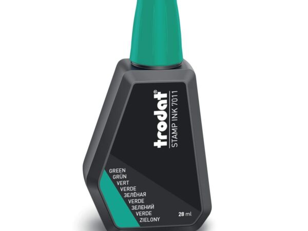Trodat 7011 Stamp Pad Ink Green 28ml available at Fineline Stationery Edson