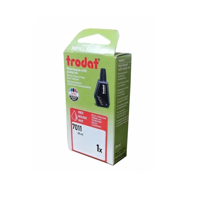 Trodat 7011 Stamp Pad Ink Red 28ml available at Fineline Stationery Edson