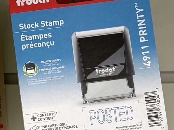 Trodat® Printy 4911 Posted self-inking message stamp available at Fineline Stationery Edson