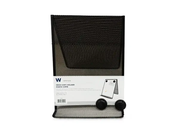 Winnable 70001 Mesh Document Holder with Magnet Black Steel