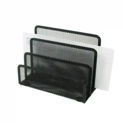 Winnable Mesh Black 3 Section Mini Sorter Desk Organizer
