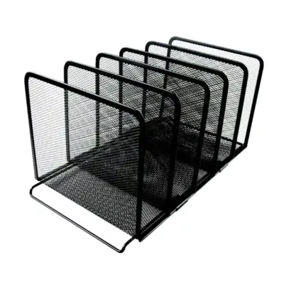 Winnable Black Mesh Five Section Desk Organizer