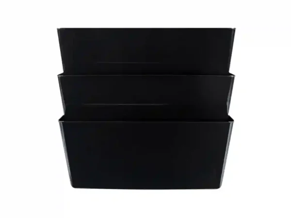 Storex Snap & Stack Wall File Black Polycarbonate