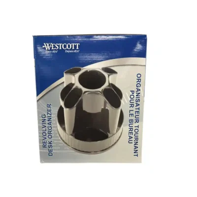 Westcott Revolving Desk Organizer Black