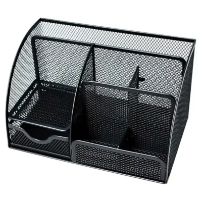 Winnable Mesh Angled Desk Organizer Black